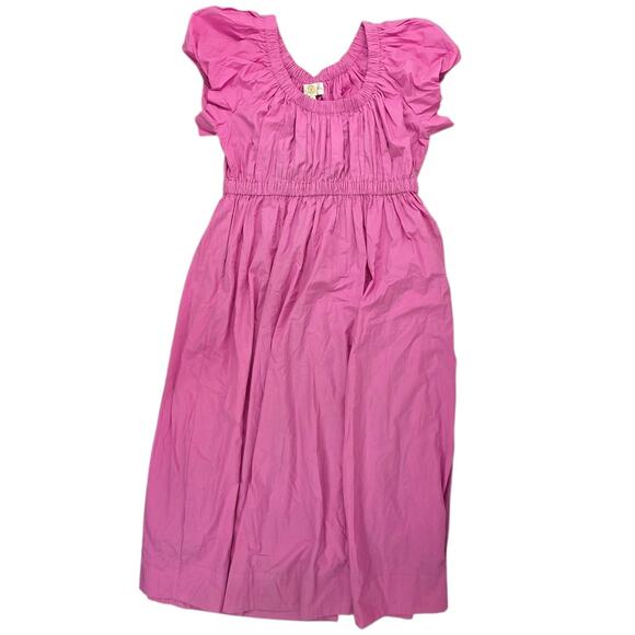 Anna Cate Dress Womens Large Melanie Midi Dress Pink Old Money Smock Tuckernuck - Picture 2 of 9